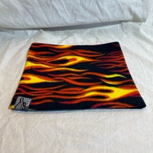 Turtle Fur Fleece Gaiter Neck Warmer Black w/Flames